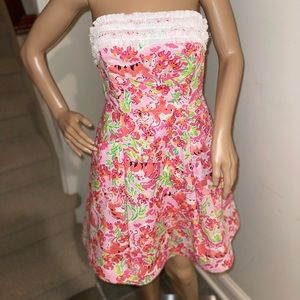 Jungle Patterned Strapless Lilly Pulitzer Dress